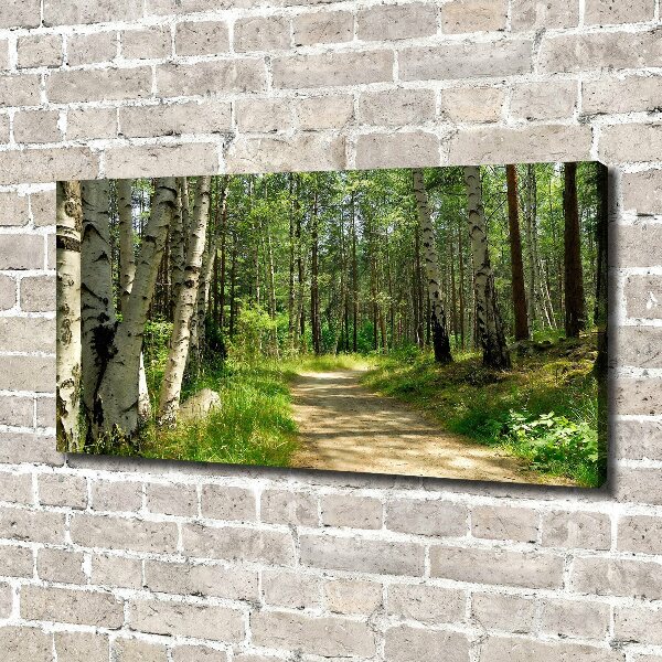 Canvas wall art Path in the forest