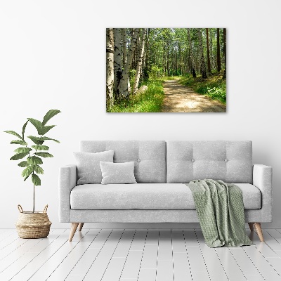 Canvas wall art Path in the forest