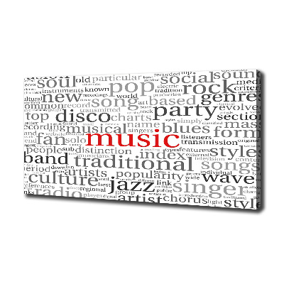 Canvas wall art Musical genres