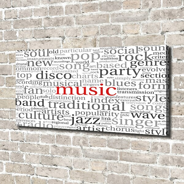 Canvas wall art Musical genres