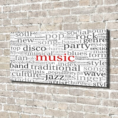 Canvas wall art Musical genres