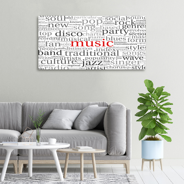 Canvas wall art Musical genres