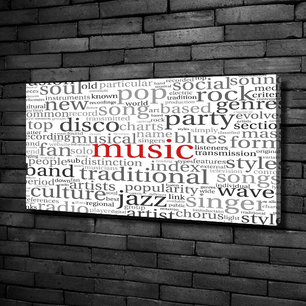 Canvas wall art Musical genres