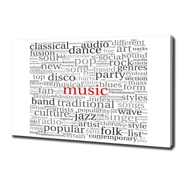 Canvas wall art Musical genres