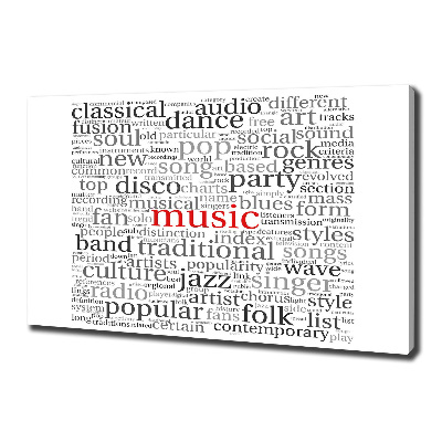 Canvas wall art Musical genres