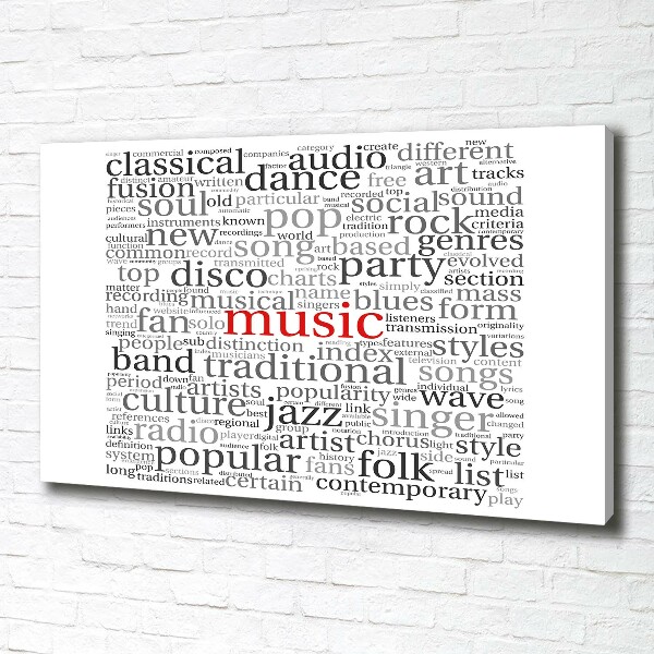 Canvas wall art Musical genres