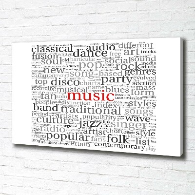 Canvas wall art Musical genres