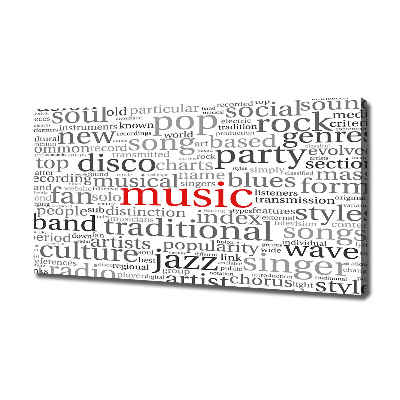 Canvas wall art Musical genres