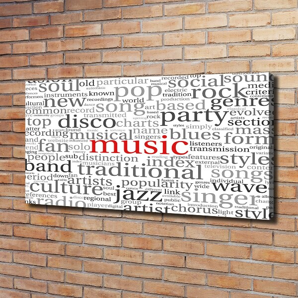 Canvas wall art Musical genres