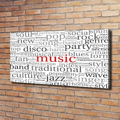 Canvas wall art Musical genres