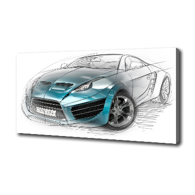 Canvas wall art Sketch of the car