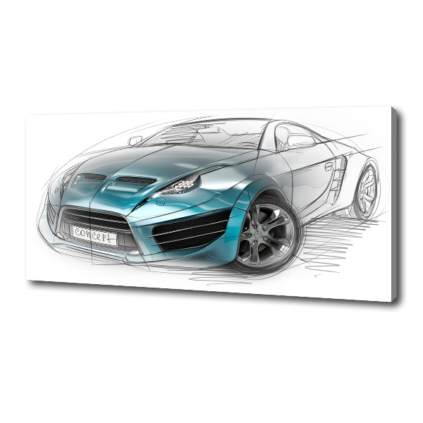 Canvas wall art Sketch of the car