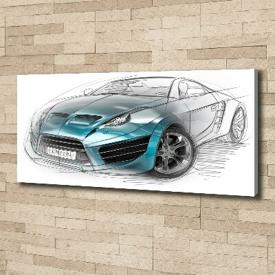 Canvas wall art Sketch of the car