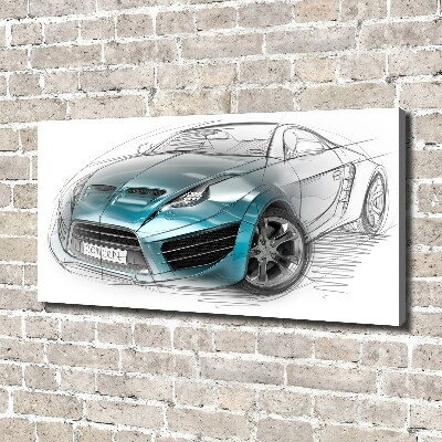 Canvas wall art Sketch of the car