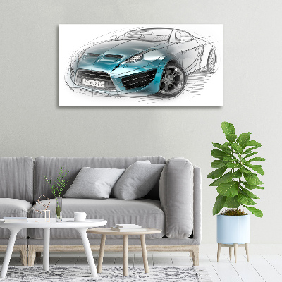 Canvas wall art Sketch of the car