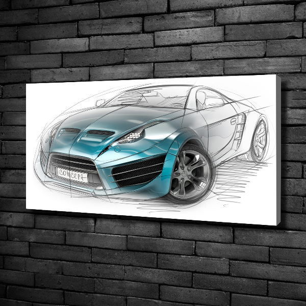 Canvas wall art Sketch of the car