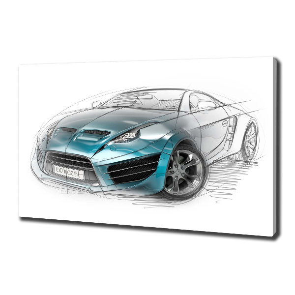 Canvas wall art Sketch of the car