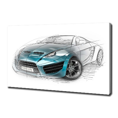 Canvas wall art Sketch of the car