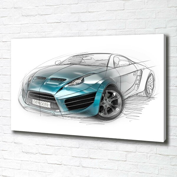 Canvas wall art Sketch of the car