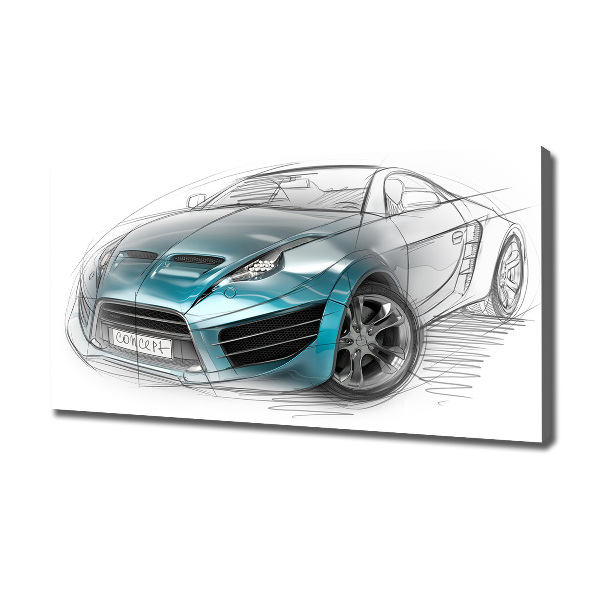 Canvas wall art Sketch of the car