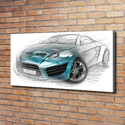 Canvas wall art Sketch of the car