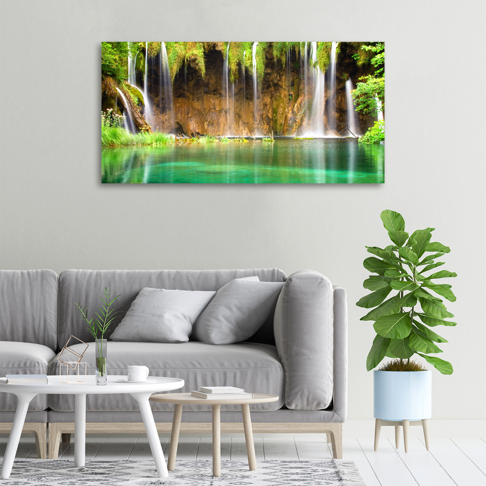 Canvas wall art Plitwickie lakes