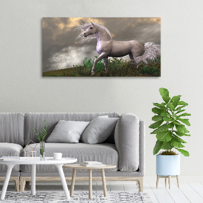 Canvas wall art Gray unicorn