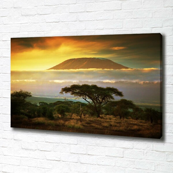 Canvas wall art Kilimanjaro Kenya