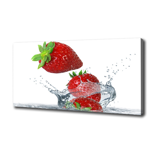 Canvas wall art Strawberries and water