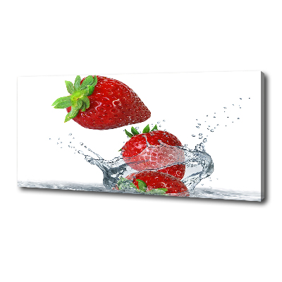 Canvas wall art Strawberries and water