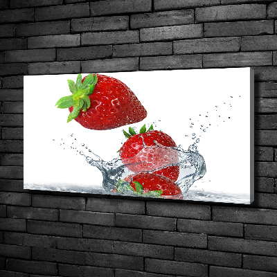 Canvas wall art Strawberries and water