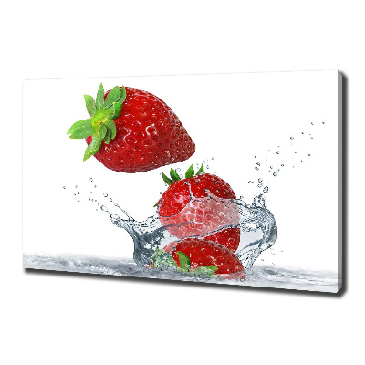 Canvas wall art Strawberries and water