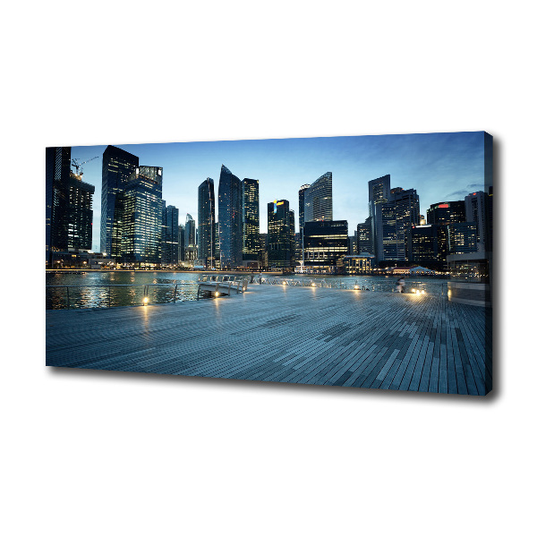 Canvas wall art Singapore at night