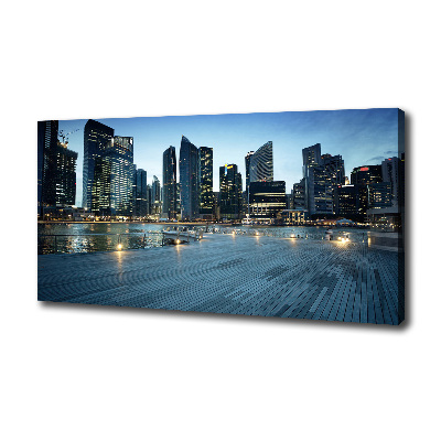 Canvas wall art Singapore at night