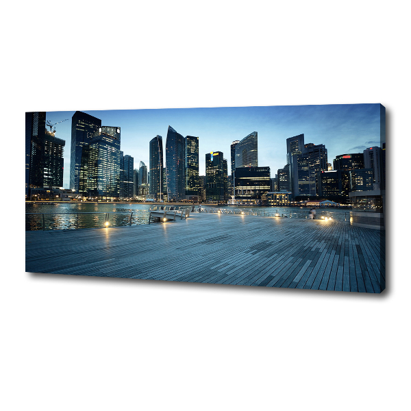 Canvas wall art Singapore at night