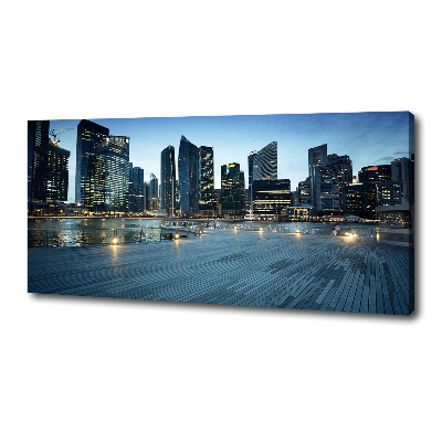 Canvas wall art Singapore at night