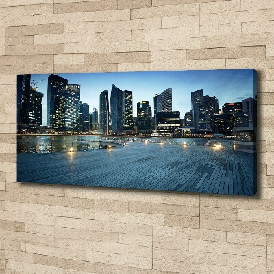 Canvas wall art Singapore at night