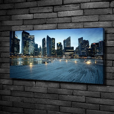 Canvas wall art Singapore at night