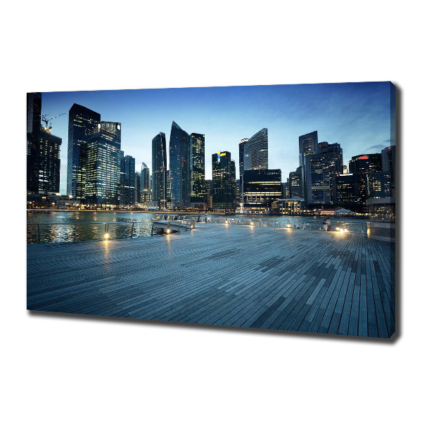 Canvas wall art Singapore at night