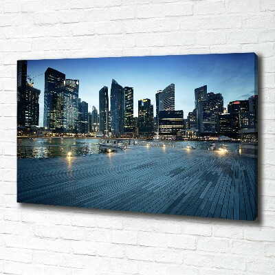 Canvas wall art Singapore at night