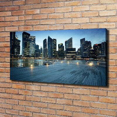 Canvas wall art Singapore at night