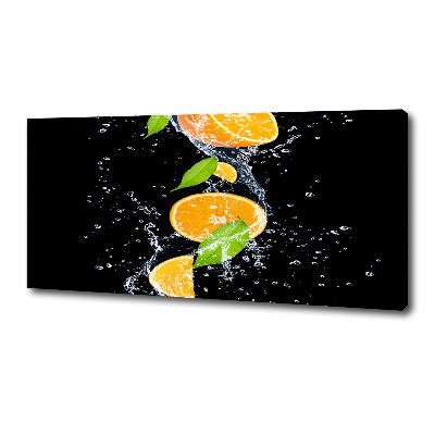 Canvas wall art Oranges and water