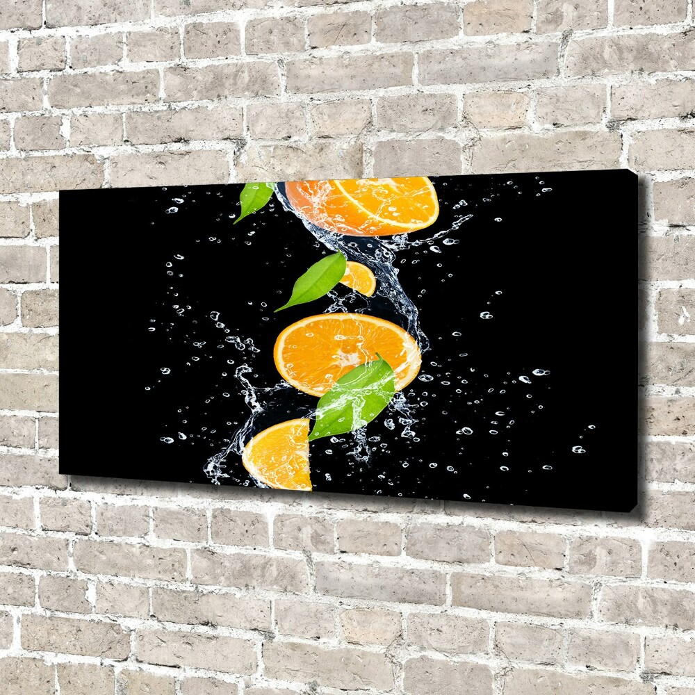 Canvas wall art Oranges and water