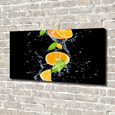 Canvas wall art Oranges and water