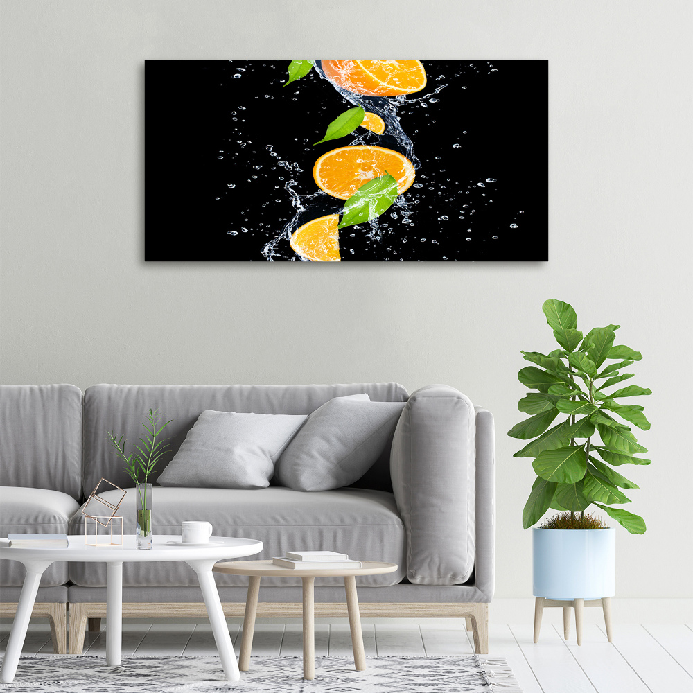 Canvas wall art Oranges and water