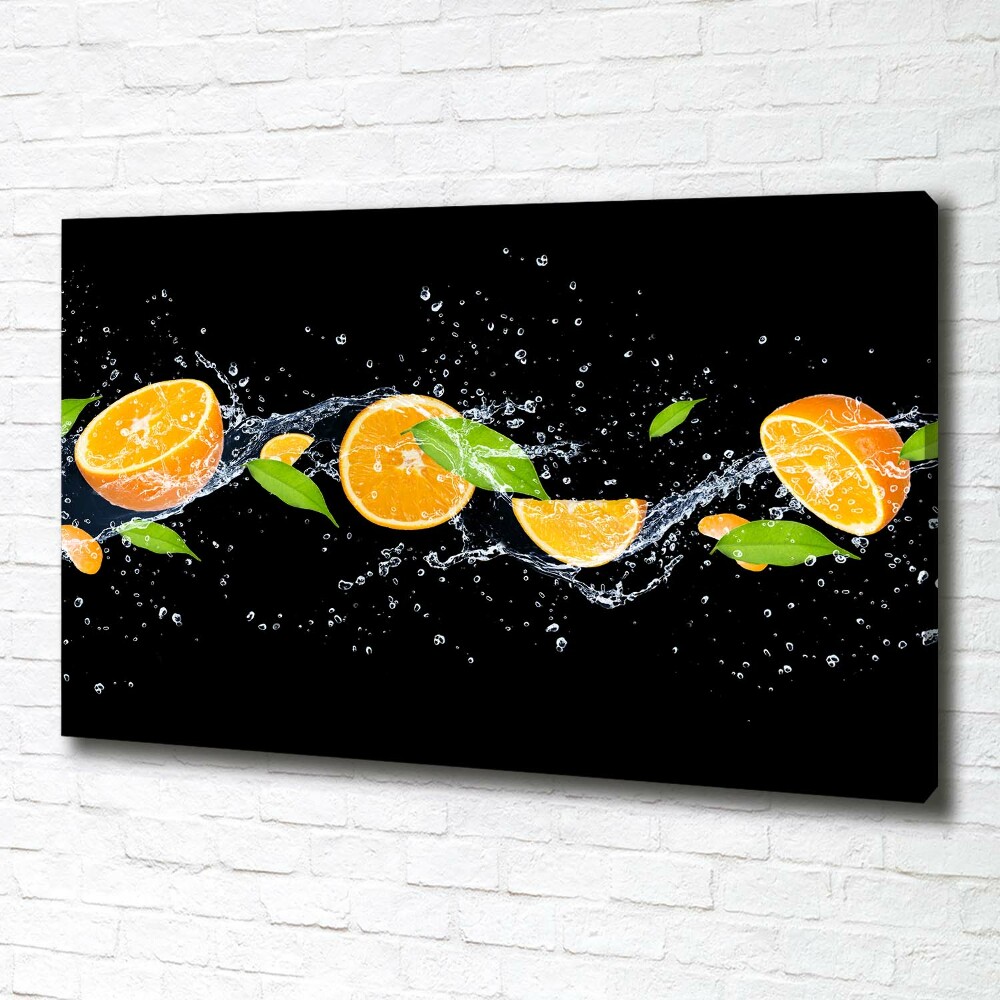 Canvas wall art Oranges and water