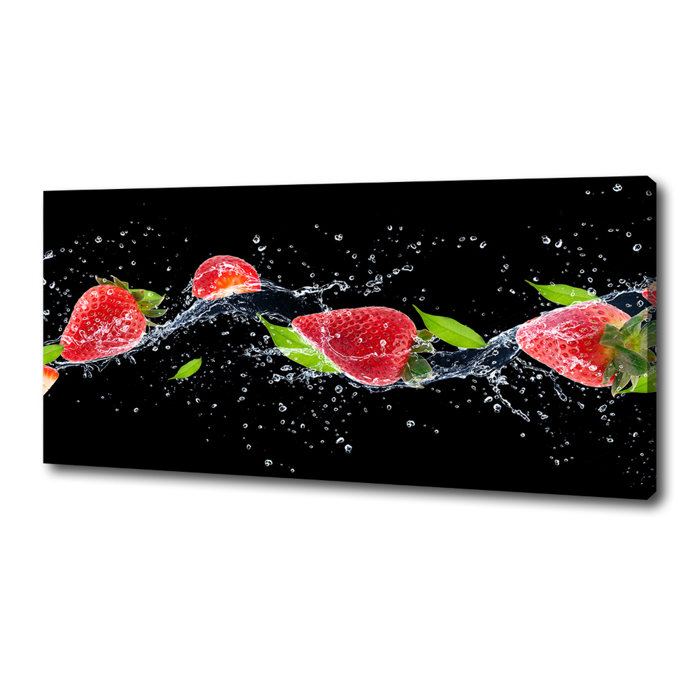 Canvas wall art Strawberries and water