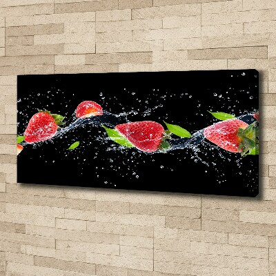 Canvas wall art Strawberries and water