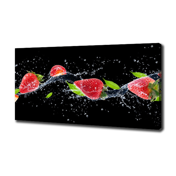 Canvas wall art Strawberries and water