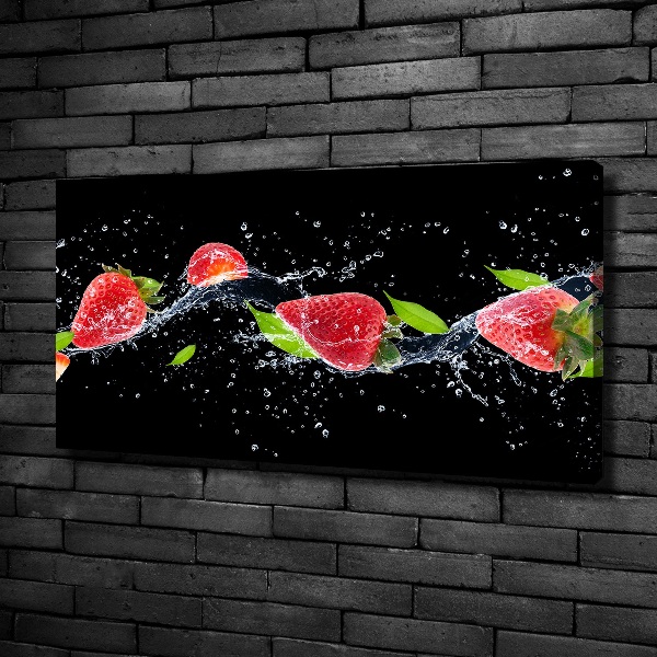 Canvas wall art Strawberries and water